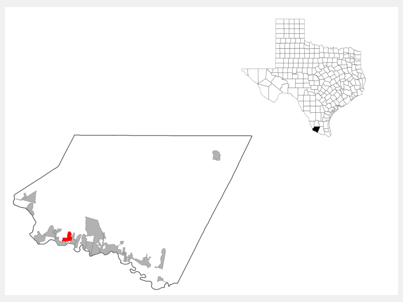 North Escobares locator map