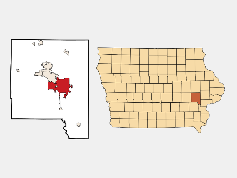 City of Iowa City locator map