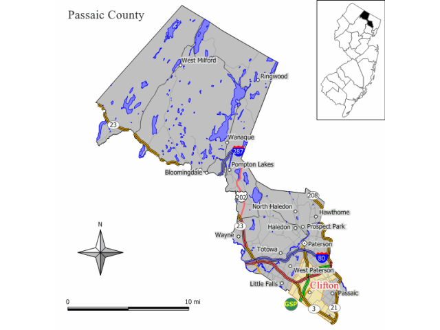 City of Clifton locator map