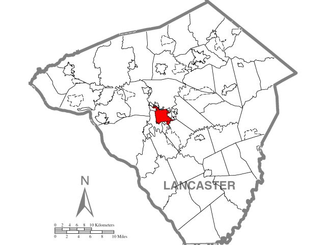 City of Lancaster locator map
