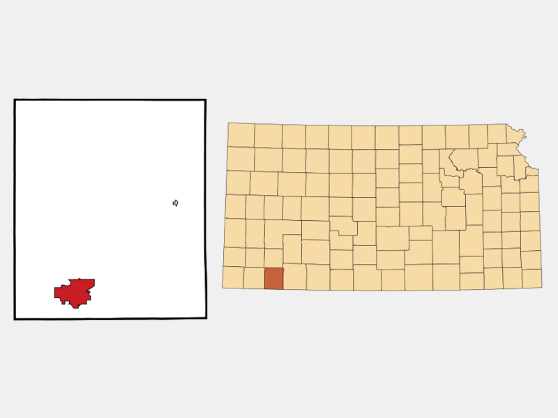 City of Liberal locator map