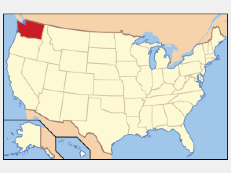 Map of USA WA