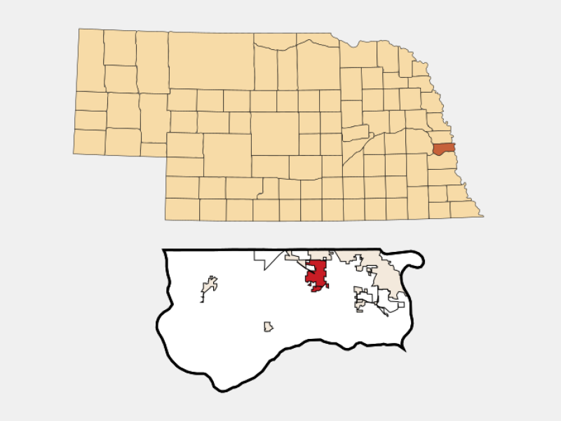 City of Papillion locator map