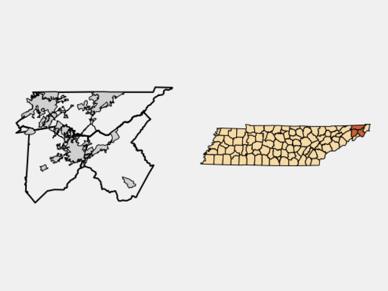 City of Johnson City locator map