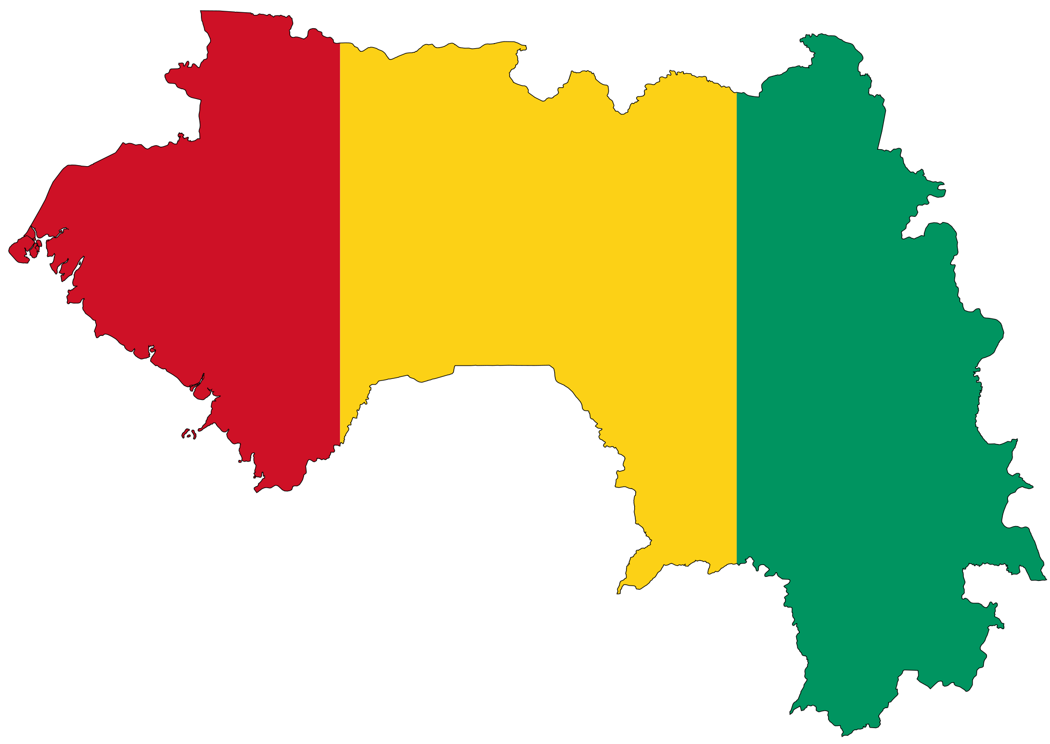 Guinea Flag Map