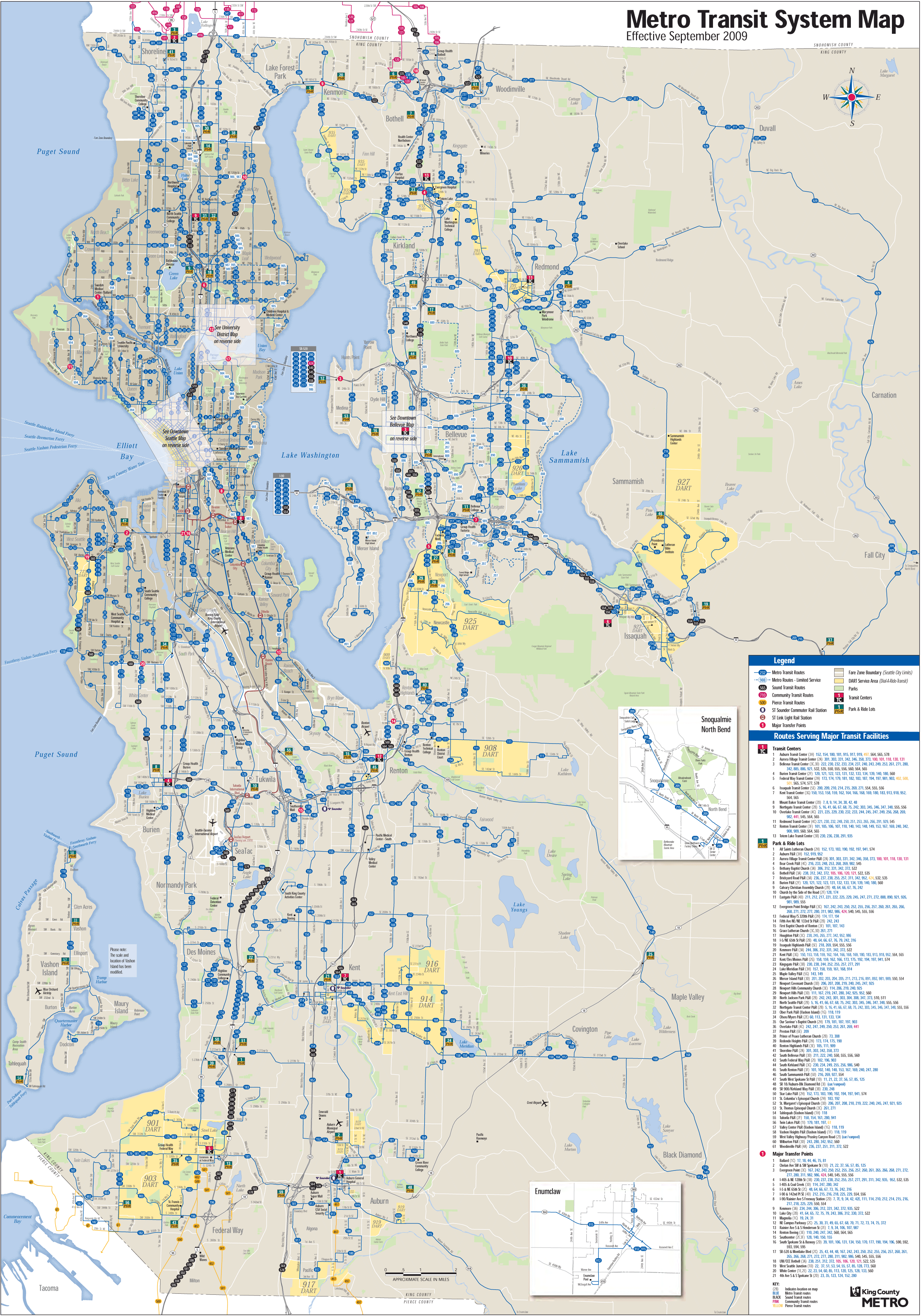 Seattle Metro System Map