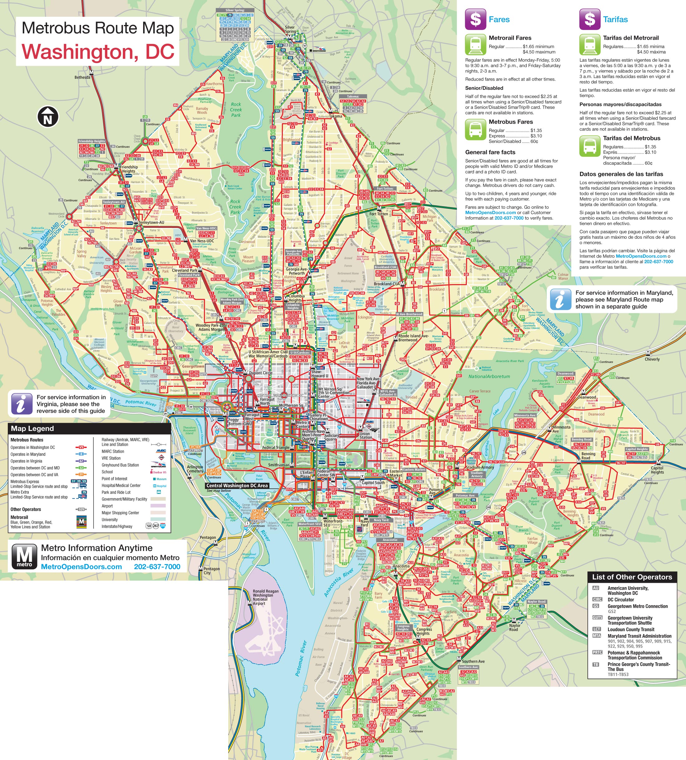 Washington Dc Metrobus Map