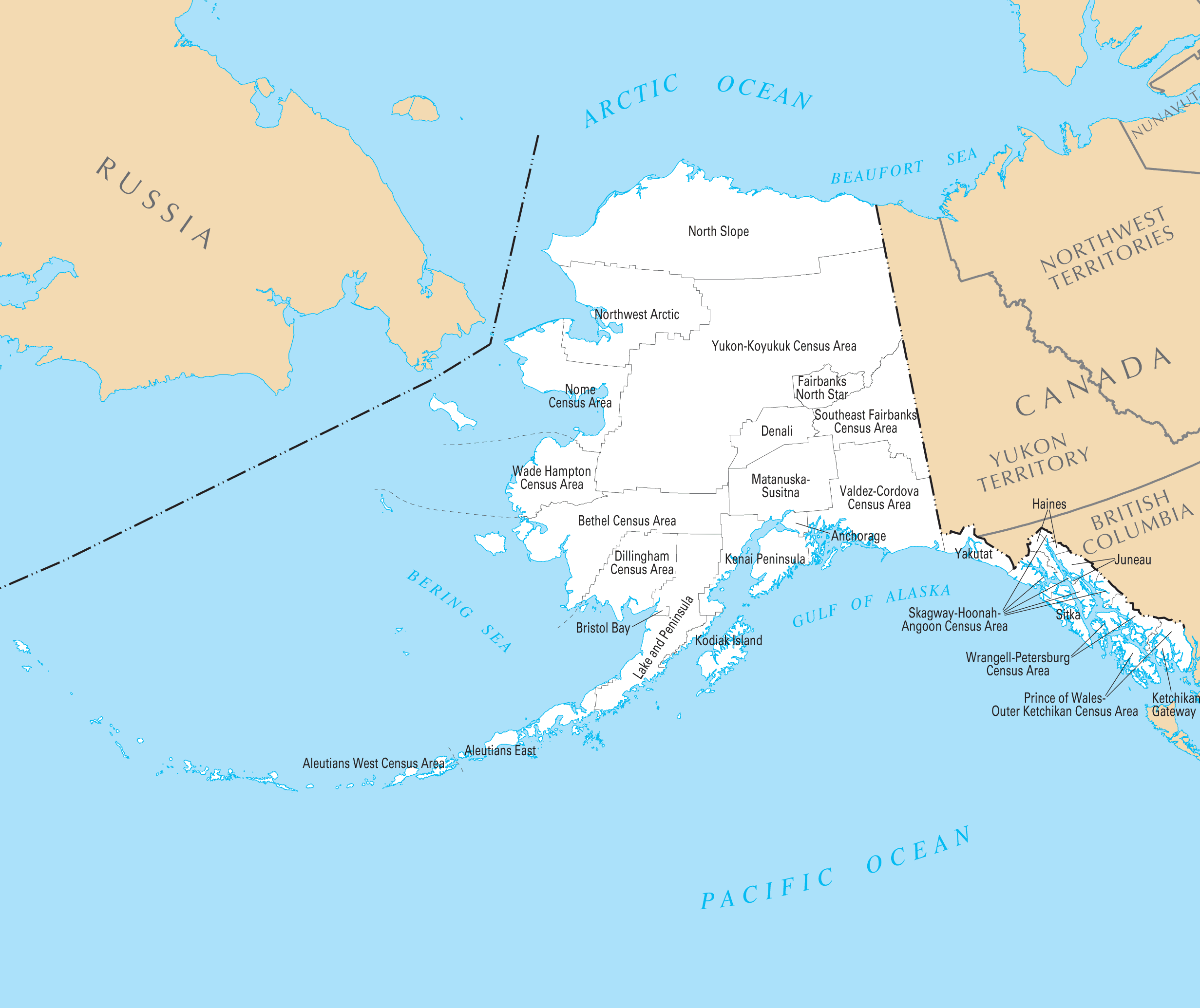 Alaska County Map