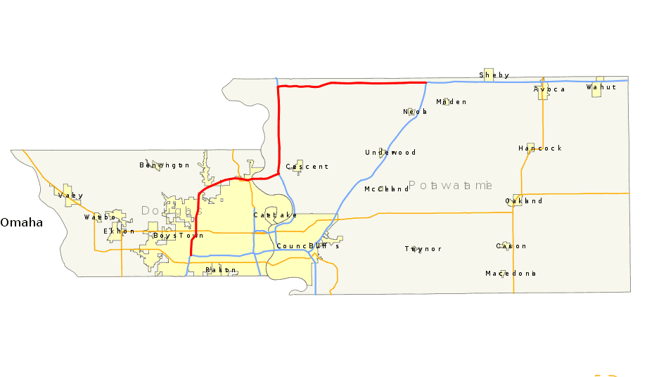 I 680 (ia Ne) Map - MapSof.net