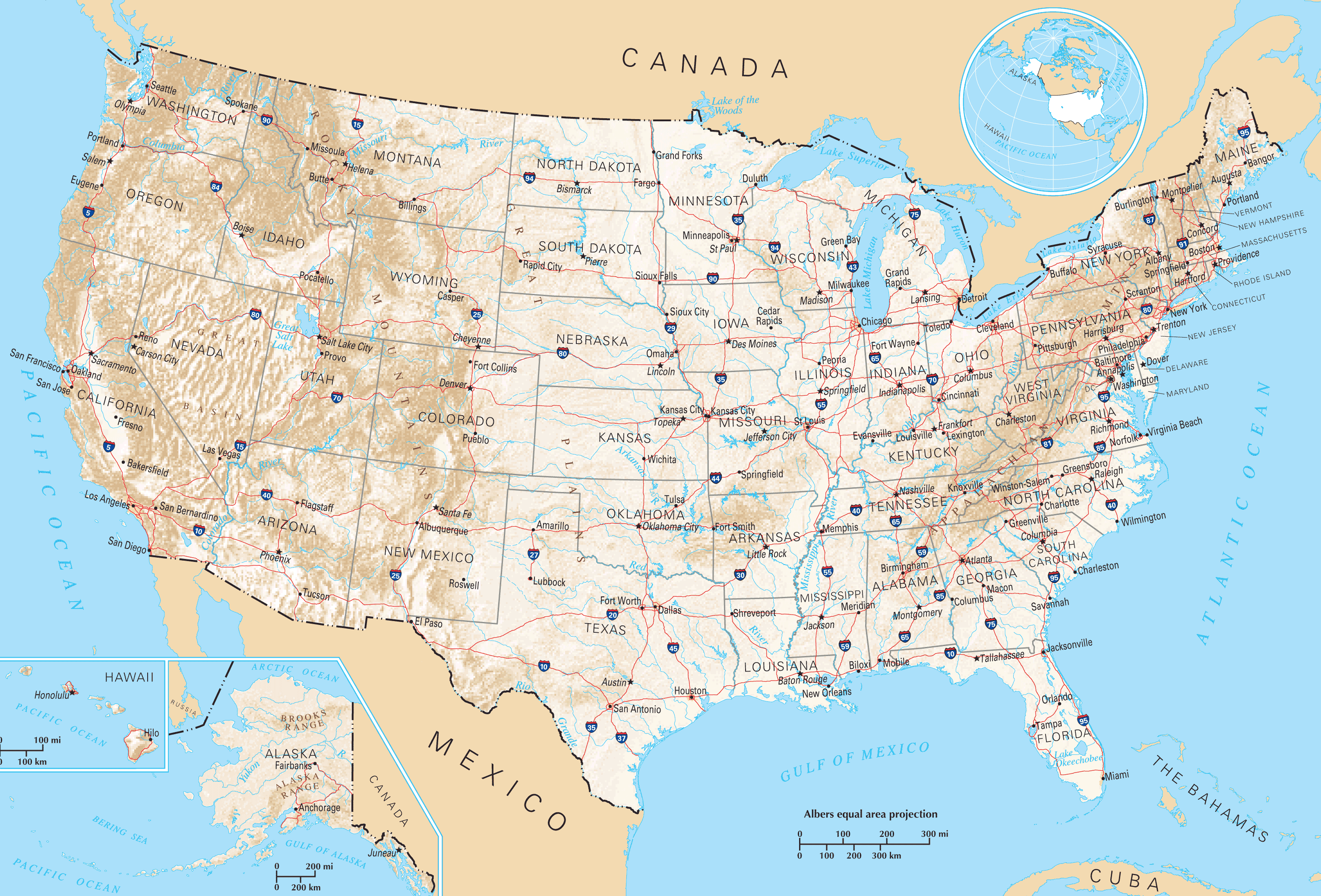 Usa General Reference Map