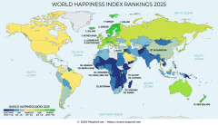 2025 Global Happiness Index Map: Country Rankings & Scores