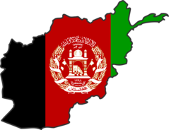 Afghanistan Flag Map