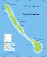 Agalega Islands Map French