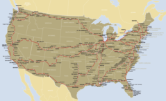 Amtrak Route Map