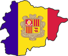 Andorra Flag Map