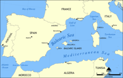Balearic Sea Map