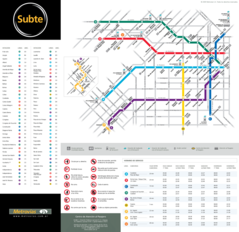 Buenos Aires Detailed Metro Map