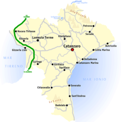 Catanzaro Location Map