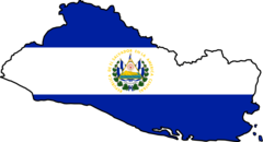 El Salvador Flag Map