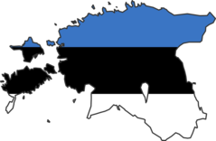 Estonia Flag Map