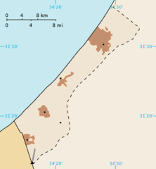 Gaza Strip Map Blank