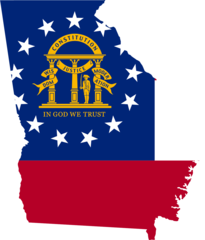 Georgia Us Flag Map