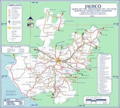 Jalisco Mexico Road Map