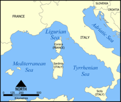 Ligurian Sea Map