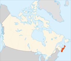 Location of Nova Scotia Canada