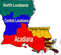 Louisiana Regions Map