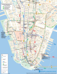 Lower Manhattan Transport Map