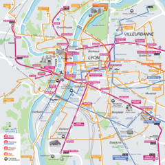 Lyon Transport Map