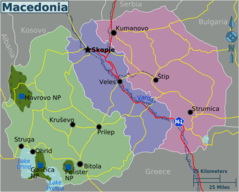 Macedonia Regions Map