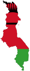 Malawi Flag Map