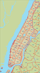 Manhattan Zip Code Map