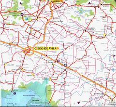 Map of Ciego De Avila Y Moron