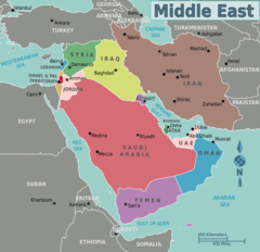 Map of Middle East