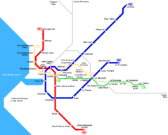Marseille Metro Map
