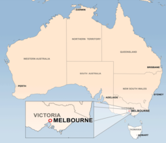 Melbourne Location Map