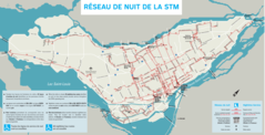 Montreal Night Bus Map