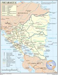 Nicaragua Regions Map