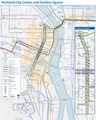 Portland Downtown Transport Map (city Center)