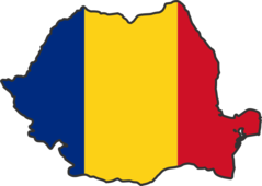 Romania Flag Map