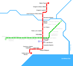 Santo Domingo Metro Map