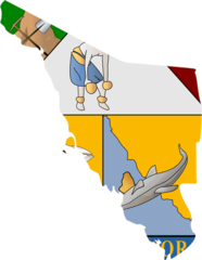 Sonora Flag Map
