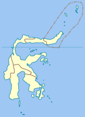 Sulawesi Blank Map Inc Islands