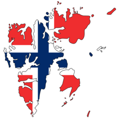 Svalbard Flag Map