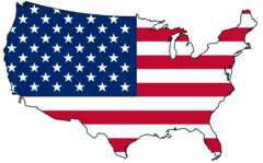 United States Flag Map