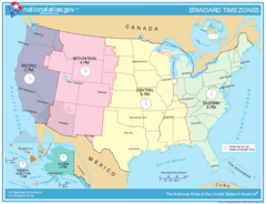 United States Time Zone Map