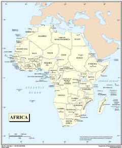 Africa Countries Map 2012